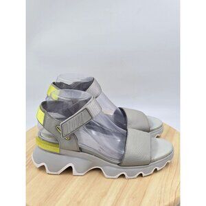 Sorel Kinetic sporty sandals Wedge Chunky Platform in gray Womens Size 9